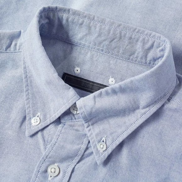 Sophnet Blue Bandana Panel Oxford Shirt - Picture 8 of 9